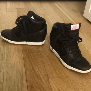 Nike Dunk sky hi essential high tops w/ wedge heel